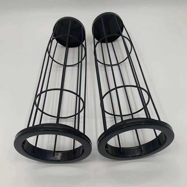 Rolled flange dust collector cage